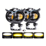 Par Faros Led 80w Hi/lo Doble Color Auto Moto Exploradoras