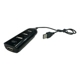 Hub Usb 4 Puertos Multiplicador Zapatilla Adaptador Negro