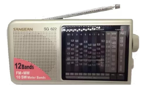 Radio Multibandas Sangean  Am Fm Sw 12 Bandas Portatil