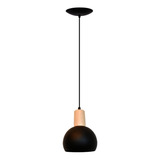 Lampara Colgante 1 Luz Bocha Madera Nordico Escandinavo