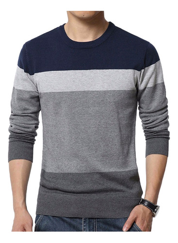 Blusa Con Cuello Redondo Y Bloque De Color For Hombre Chic