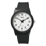 Reloj Q&q Hombre Vs42j005y Correa Wr100 Color De La Correa Negro Color Del Fondo Blanco Vr35j028y