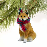 1 X Shiba Inu Miniatura Ornamento Perro.