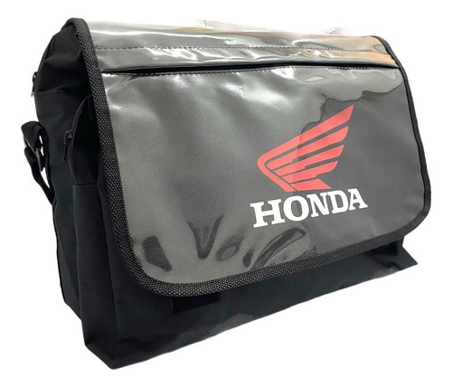 Bolso Morral Fletero Honda Yamaha Color Negro/rojo/blanco - Honda