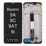 Tela Display Frontal Para Xiaomi Redmi 9a 9c 9at 9i Com Aro