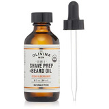 Olivina Hombres Orgánica 2-en-1 Shave Prep Y Aceite Barba, B