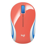 Mouse Wireless Logitech M187 Refresh Coral 005362 Color Refresh Coral