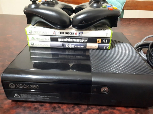 Xbox 360 Slim E Juegos Y Joystick Completa