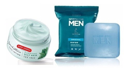 Crema Piel Oleosa Anti Acné + Jabon Hombre Cara Grasosa Pack