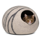 Meowfia Cama Tipo Cueva De Fieltro Prémium Para Gatos, Hec.