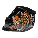 Mascara De Soldar Fotosensible Con Diseño De Tigre