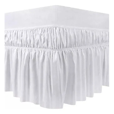 Rodapie King Size Microfibra Elastica Blanca Utopia Bedding Blanco