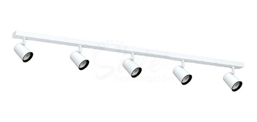 Aplique Riel Barral 2 Metros Movilux 5 Luces Led 7w 6w Spot