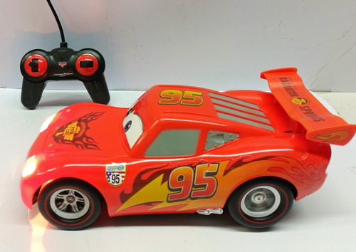 Carro Control Cars Rayo Mcqueen  Remoto Disney C/ Luz  27 Cm