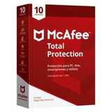 Antivirus Mcafee Total Protection 10 Dispositivos 1 Año