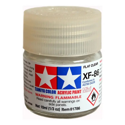 Tamiya Acrylic Mini Xf-86 Flat Clear By Tamiya Xf86mn 10ml | MercadoLibre