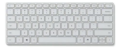 Teclado Bluetooth Microsoft Compacto Branco Gelo Idioma Português Brasil