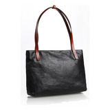 Bolso Grande De Cuero Curtido Vegetal For Mujer, Bolso De Mano Simple De Cuero Vacuno Suave Encerado Retro