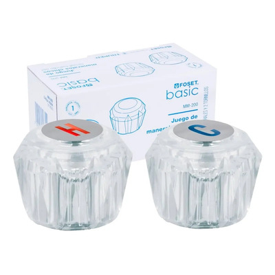Juego 2 Manerales Lavabo Y Fregadero, Acrílico,foset 49244 Blanco