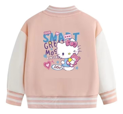 Chaqueta De Béisbol Con Estampado De Uniforme De Hello Kitty