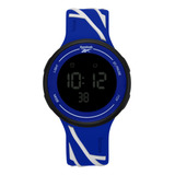 Reloj Reebok Unisex Element Ignite Rv-eli-g9-pbin-bn Digital Color De La Malla Azul - Blanco Color Del Bisel Azul Color Del Fondo Negativo