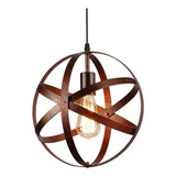 Industrial Vintage Globe Colgante De Luz, Metal Esfera ...