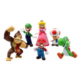 Set Colección Personajes Mario Bros 6 Piezas Regalo Niños