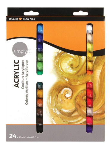 Acrilicos Daler Rowney Acrylic Simply X 24 Colores