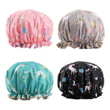 Littleb - Gorro De Ducha Impermeable Doble Capa De Plstico E