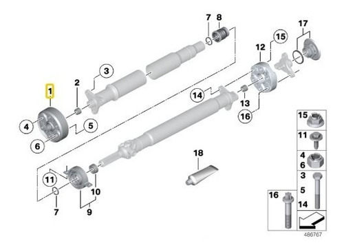 Manchon Cardan Bmw X5 E70 Lci 2009 - 2013 Foto 2