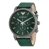 Relógio Empório Armani Ar1950 Masculino Verde + Nf
