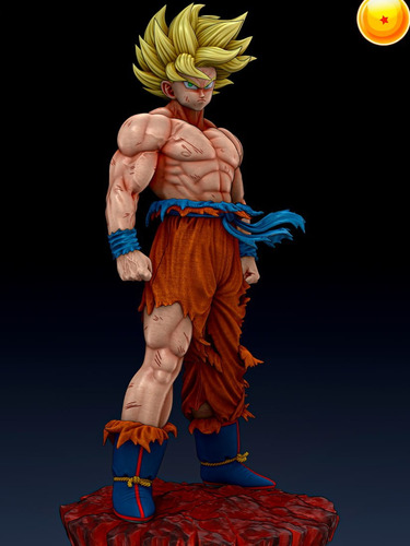 Stl Dragon Ball Goku Figura + Busto Archivo  Impresion  3d