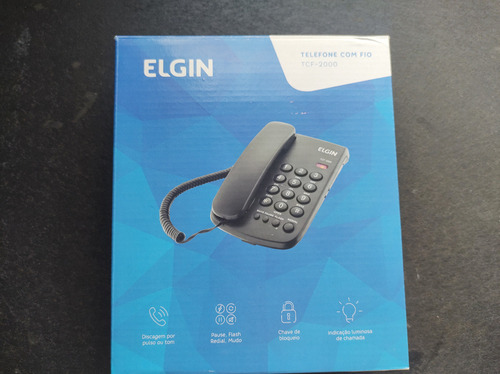 Telefone Fixo Elgin Tcf 2000 Preto