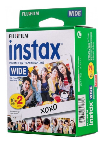 Caja X 20 Film Instax Wide  Color Blanco