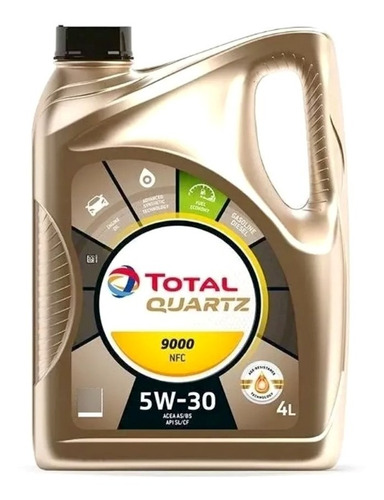 Aceite Total Quartz 9000 Nfc 5w-30 Sintetico X 4 Litros