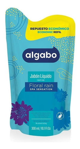 Repuesto Jabón Líquido Floral Rain 300ml Algabo