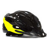 Capacete Ciclismo Bike Absolute Nero Led Verde Amarelo Neon Tamanho M (54 A 57 Cm)