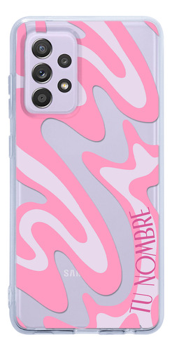 Funda Para Galaxy Para Mujer Curvas Rosa Con Tu Nombre