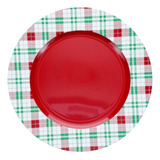 Porta Plato Bajo Base 6 Pzs 33cm Rojo Elegante