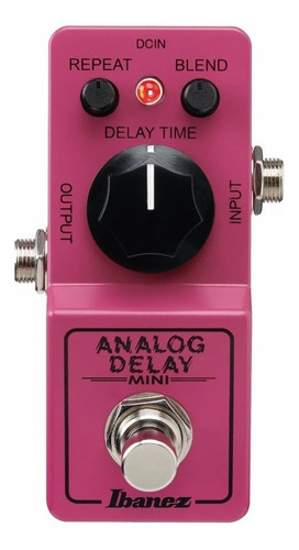 Pedal Ibanez Ad Mini Analog Delay Color Rosa Chicle