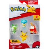 Pokémon Battle Figure Sprigatito Fuecoco Quaxly & Pikachu