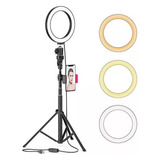 Aro Luz Led Regulable 16cm Tripie 1.6m Foto Video Maquillaje