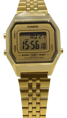 Reloj Casio Unisex Vintage Color Dorado  La680wga-9vt