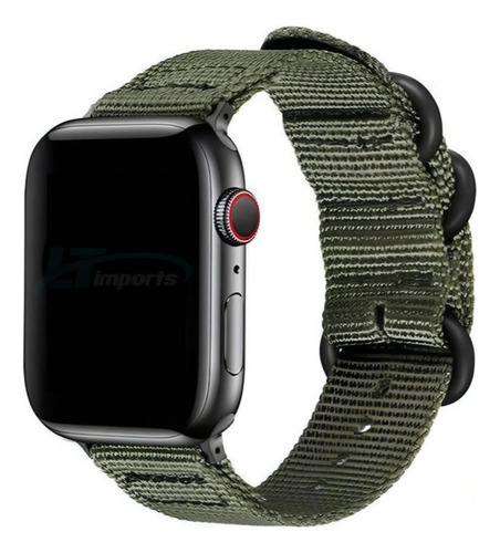 Pulseira Nylon Militar Ltimports Para Apple Watch 41mm 40mm