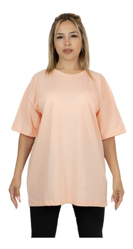 Remeron M/corta  - Remera Tipo Oversize De Mujer Algodón 