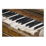 Vinilo 40x60cm Piano Antiguo Madera Musica Clasico