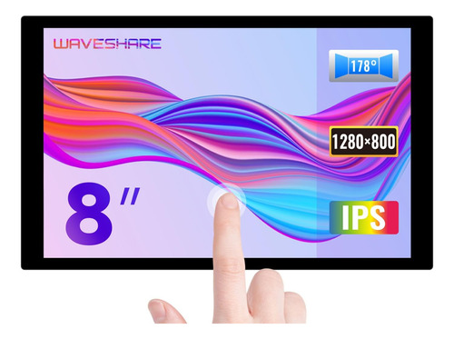 Pantalla Ips Lcd Táctil Capacitiva Waveshare De 8 Pulgadas, 