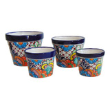 Juego Macetas Vaso Talavera