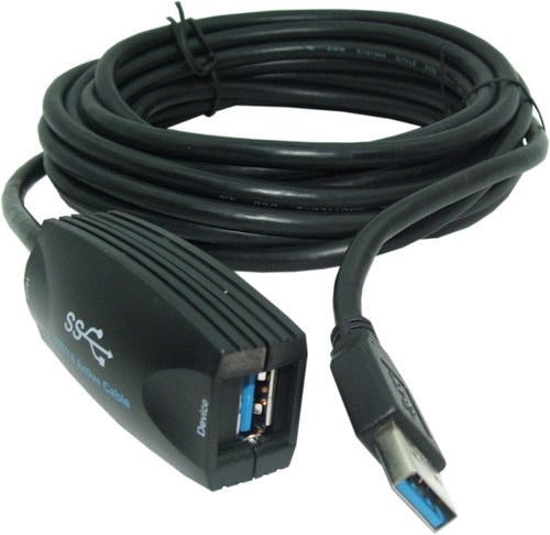 Cable Alargue Usb 3.0 Activo 5mt Metros Nisuta Macho Hembra