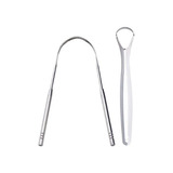 Raspador De Língua Em Aço Inox Para Higiene Bucal Kit 2 Pcs